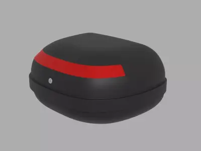 Motorcycle trunk box Low-poly 3D model