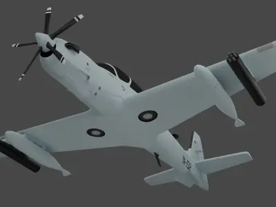 A-29 SUPER TUCANO - Flexible n Deadly For Counter-Insurgency - Low-poly 3D model