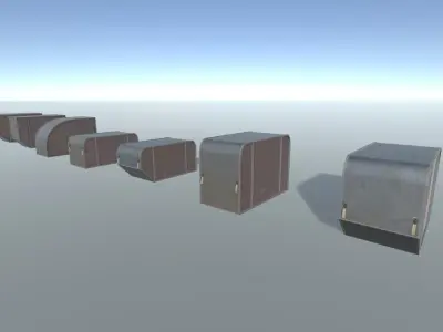 PBR Aircargo  Containers Low-poly 3D model