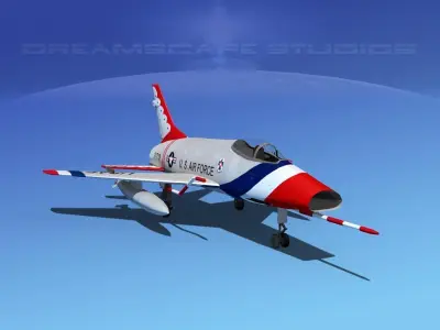 North American F-100E Thunderbirds 3D model