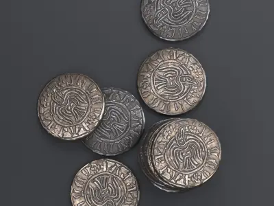 Viking coin 3D model