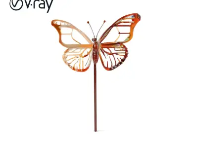 Butterfly Model Pack for Interactive Environments Low-poly 3D model