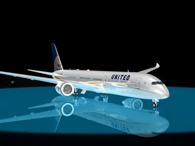 United Airlines 787-10X 3D model