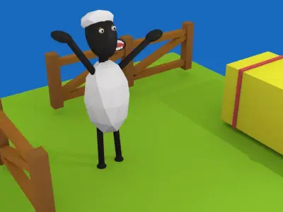 Shaun The Sheep Low-poly 3D model Low-poly 3D model