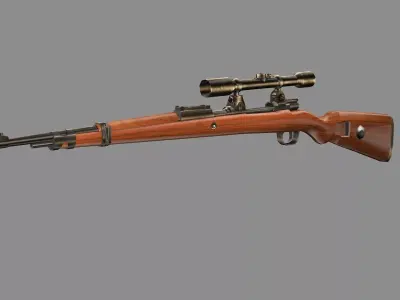Kar98k Sniper Rifle Fps - Tps Low-poly 3D Model Low-poly 3D model