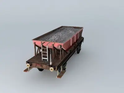Eco Rail Track Hopper Dummy Old Steam Days Free 3D model