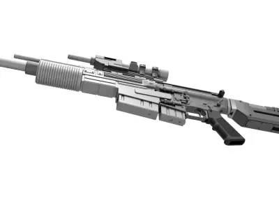 Blaster rifle A280-CFE from the movie Rogue One 2016 3D model