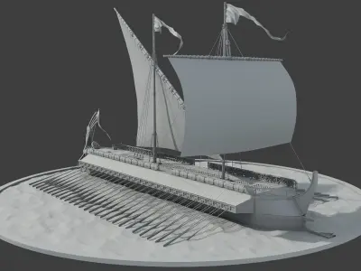 Greek Warship 3D model