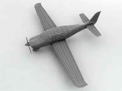  Cirrus SR-22 Aircraft Low-poly 3D model