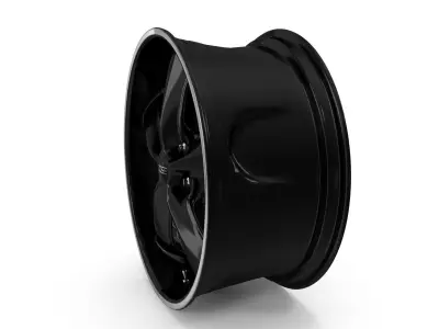 FOOSE Legend Wheel 17x8 Gloss Black With Machined Lip 1965-1973 3D model