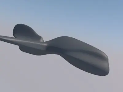 Spy Plane UAV 3D Exterior Design Low-poly 3D model