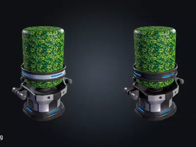 SCI-FI Plant V1 Futuristic Vegetation Low-poly 3D model