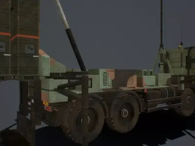 SAMP-T and Radar Arabel  and Missile ASTER-30  PACK Low-poly 3D model