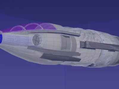 Inverted Electric Jet Sub - Vortex class explorer - Concept 3D model
