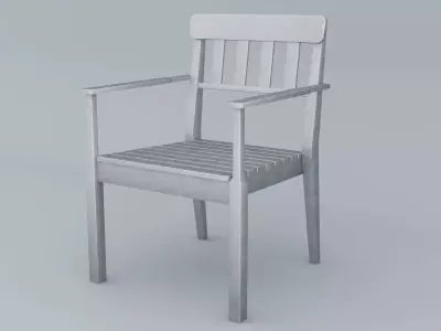 Stell Chair Outdoor AngsoLow Poly VR Low-poly 3D model