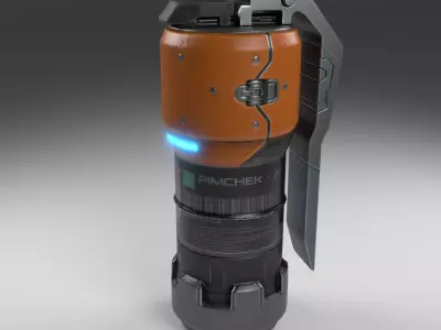sci-fi grenade flashbang Low-poly 3D model