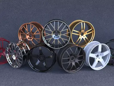 Aftermarket Tuner Wheels Free Free 3D model