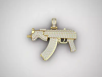 Gun Necklace 3D print model