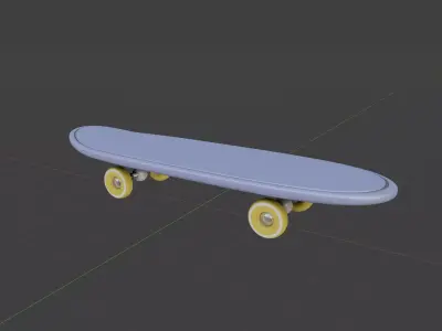 Surf Skateboard Low-poly 3D model