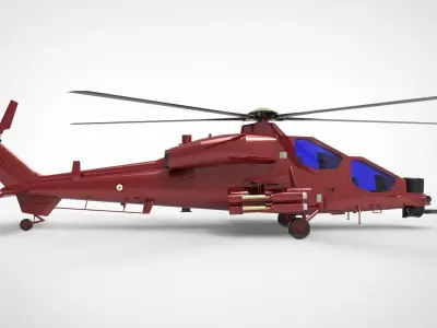 Agusta A129 Mangusta red 3D model