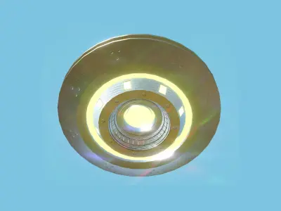 Spaceship UFO A2 - Silver - Alien SciFi Vehicle Low-poly 3D model