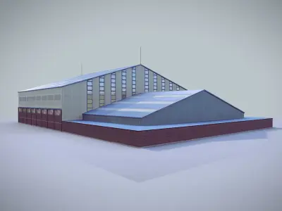 Hangar 14 CIAC Low-poly 3D model