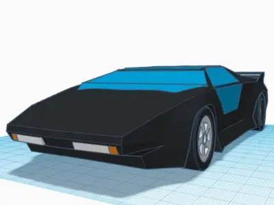 1992 Vector W8 Free 3D model