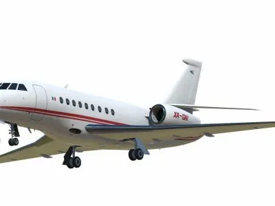 Dassault Falcon 2000LX Low-poly 3D model