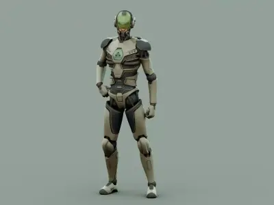 CYBORGTOPIA B-34 Rigged for Unreal Engine - Unity - MIXAMO 3D model