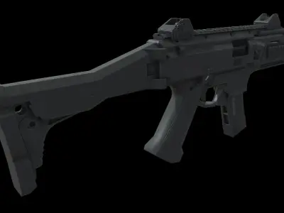 CZ Scorpion EVO 3 Low-poly 3D model