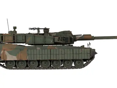 K2 Black Panther Tank Low-poly 3D model
