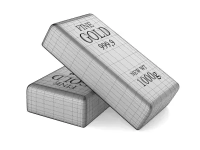 Two Gold Bar 3D model