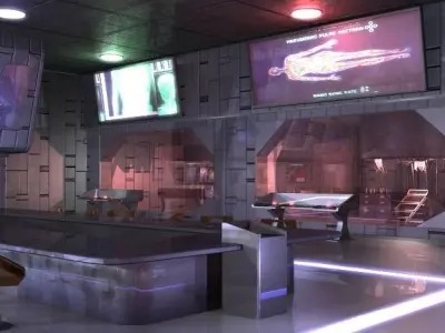 Futuristic military room from The Shifters of 2040 Low-poly 3D model