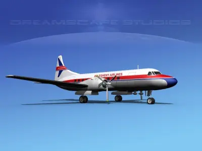 Convair CV-340 Allegheny 3D model
