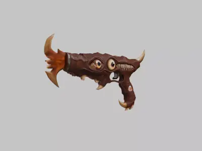 Demonic Blaster Weapon Low-poly 3D model