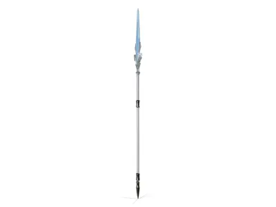 Stylized Magical Fantasy Spear Yari Low-poly 3D model