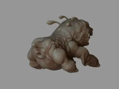 creature cute baldroc 3D model