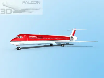 Falcon3D MD 80 Avianca 3D model