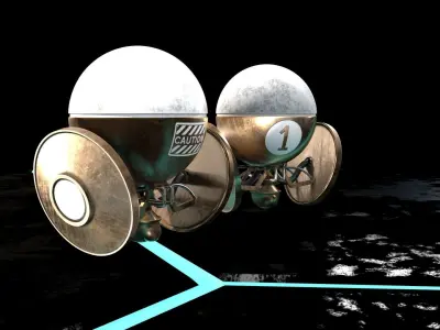Sci-Fi Drone 3D model 8