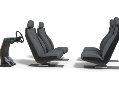 Vehicle Control Panel and Seat 3D model