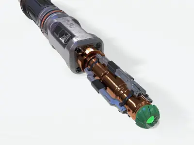 Sonic Screwdriver Sci-Fi PBR 3D model
