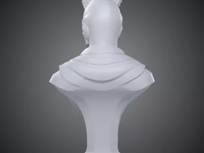 Cybernetic Hero Bust - Futuristic Cyborg Soldier PM-260 3D print model