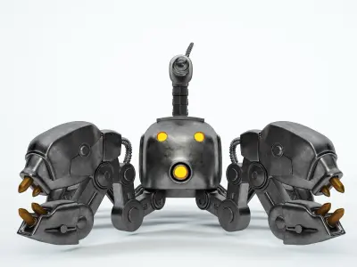 Scorpion robot Low-poly 3D model