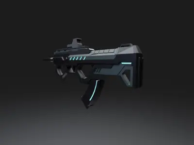 Sci Fi Assault Rifle 3D model
