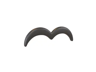 Line Seagull Symbol v1 001 Low-poly 3D model