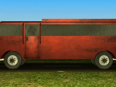 Indian Bus Model Type 5 Free low-poly 3D model