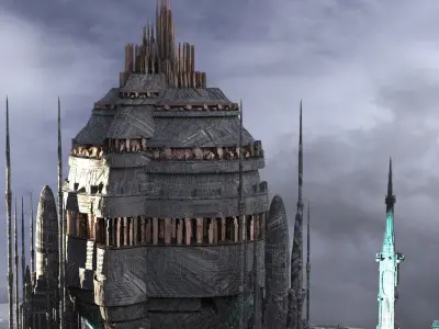 Advanced Sith Dome Towers 3D model