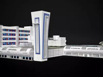 Cairo International Airport Terminal 1 Low-poly 3D model