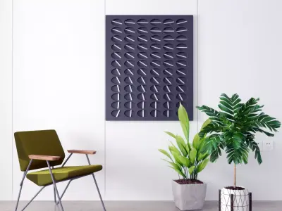 decoration wall Modern pendant 3D model