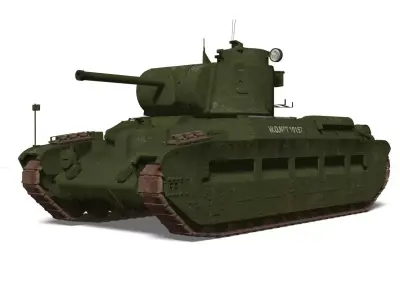 Mark II Matilda II  Zis-5 F-96 3D model